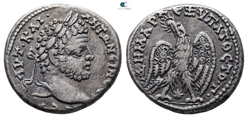 Seleucis and Pieria. Laodicea ad Mare. Caracalla AD 198-217. 
Billon-Tetradrach...