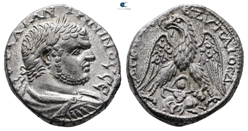 Phoenicia. Sidon. Caracalla AD 198-217. 
Billon-Tetradrachm

26 mm, 14,41 g
...