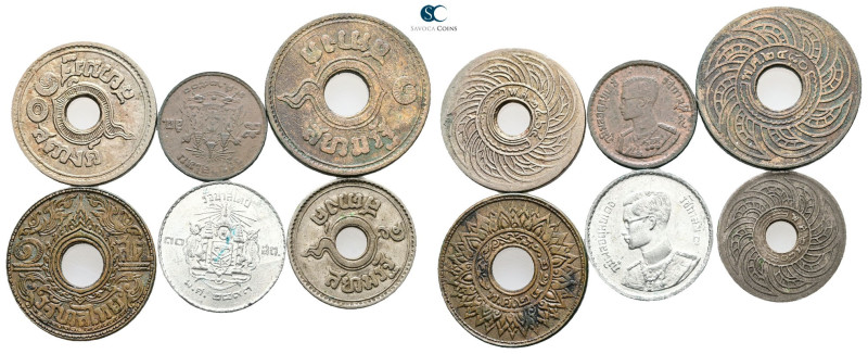 Thailand. AD 1900-1990. 
6 Coins

 mm, g



as pictured