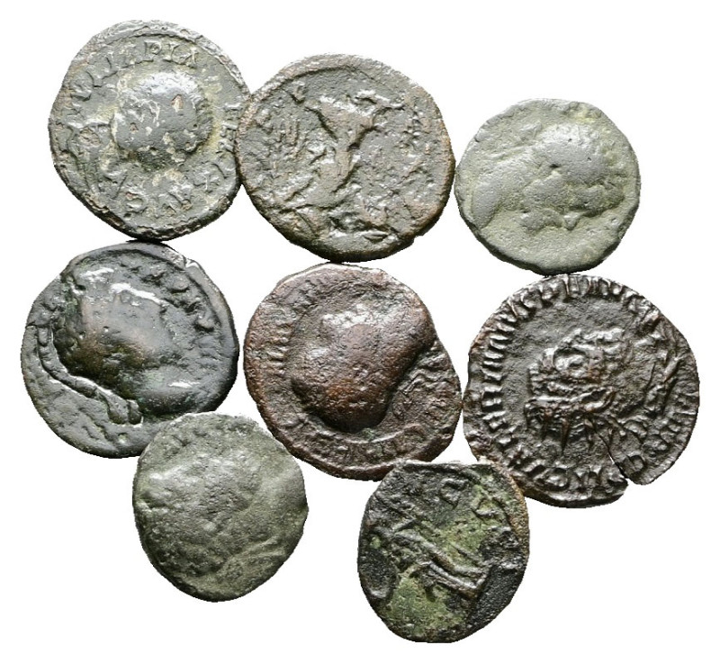 Lot of ca. 8 roman bronze coins / SOLD AS SEEN, NO RETURN!

Fine