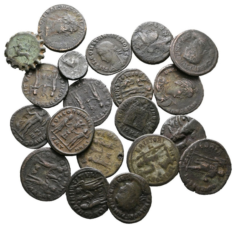 Lot of ca. 20 late roman bronze coins / SOLD AS SEEN, NO RETURN! 

Very Fine