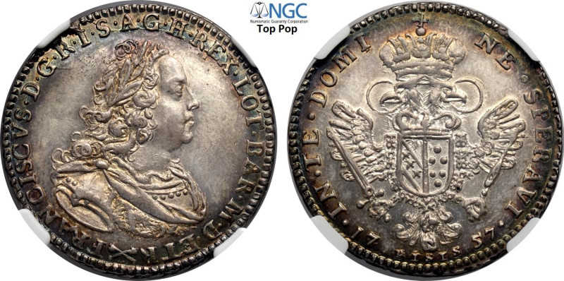 Firenze, Francesco II di Lorena (1737-1765), 1/2 Francescone da 5 Paoli 1757, RR...