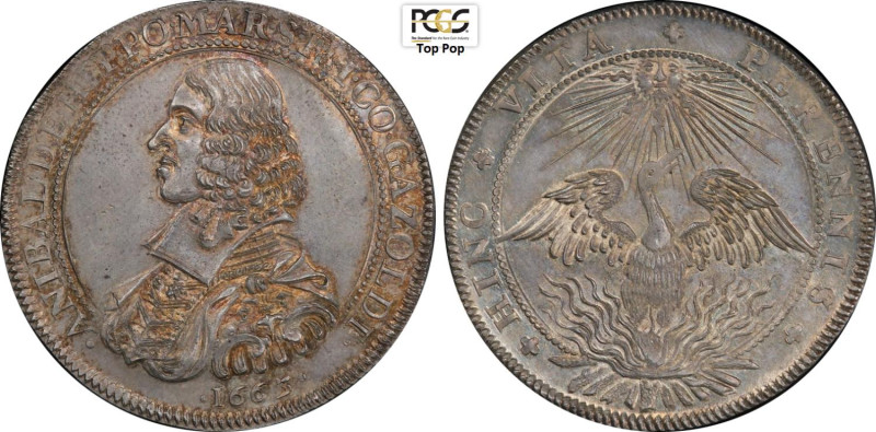 Gazoldo, Annibale degli Ippoliti (II metà Sec. XVII), 1/2 Tallero 1663, RRR Ag 3...