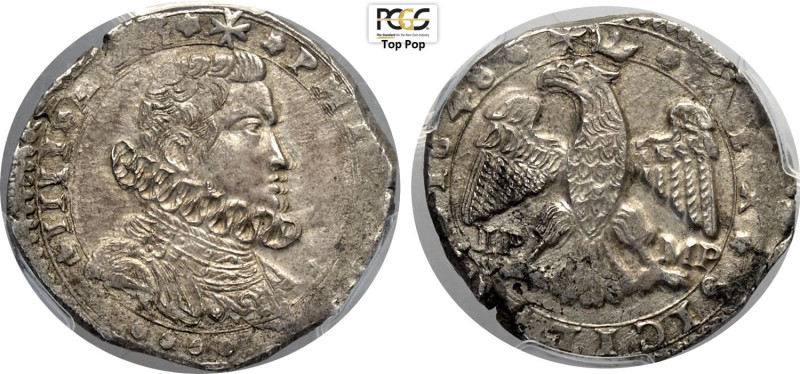 Messina, Filippo IV (1621-1665), da 4 Tarì 1648, Ag 28 mm, ca 10,5 g, in Slab PC...