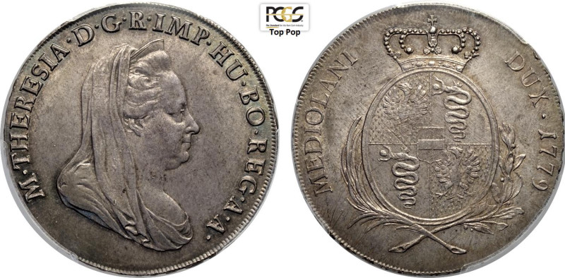 Milano, Maria Teresa d'Asburgo (1740-1780), Scudo 1779, Dav-1386, Rara Ag 37 mm,...