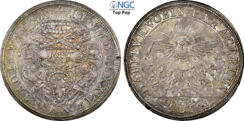 Roma, Sede Vacante (1676), Piastra 1676, Dav-4084, Munt-1, Ag 44 mm, 31,95 g, ex...