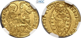 Venezia, Antonio Venier (1382-1400), Ducato, Au 21 mm, 3,54 g, in Slab NGC MS62