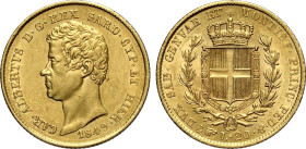 Savoia, Carlo Alberto (1831-1849), 20 Lire 1849 Torino, Au 21 mm, 6,45 g, SPL