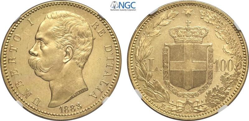 Regno d'Italia, Umberto I (1878-1900), 100 Lire 1883, Rara Au 35 mm, 32,25 g, fo...