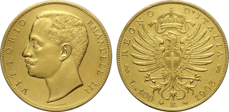 Regno d'Italia, Vittorio Emanuele III (1900-1943), 100 Lire 1903, coniati 996 es...