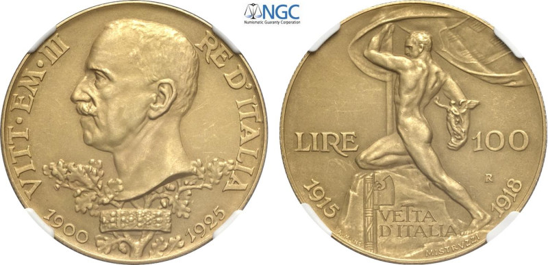 Regno d'Italia, Vittorio Emanuele III (1900-1943), 100 Lire 1925, Rara Au 35 mm,...