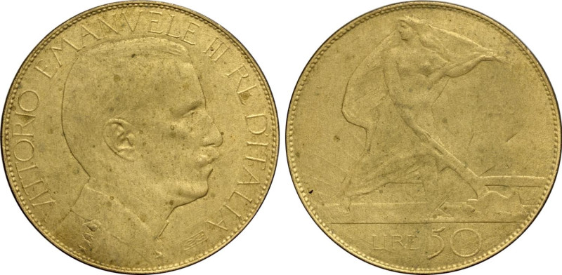 Regno d'Italia, Vittorio Emanuele III (1900-1943), 50 Lire 1906 Prova in metallo...