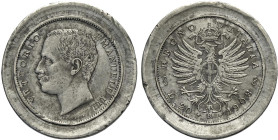 Regno d'Italia, Vittorio Emanuele III (1900-1943), 20 Lire 1908 Prova in piombo, RRRRR Mont-81 (questo esemplare illustrato), Pb 26 mm, 8,58 g, ex Ast...