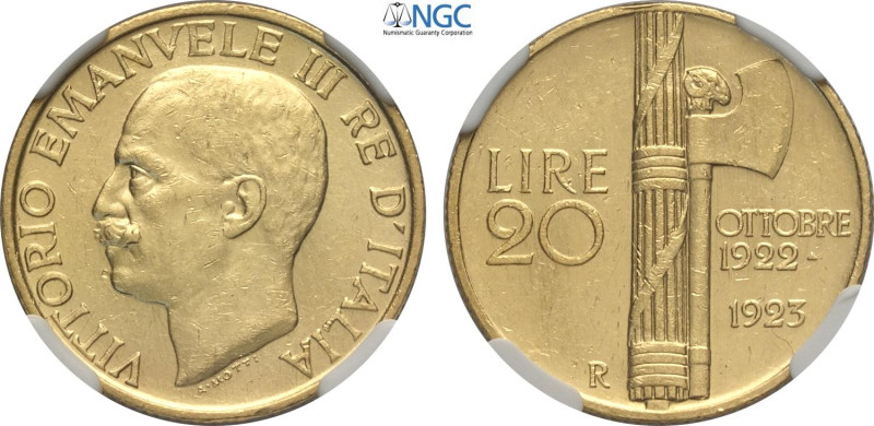Regno d'Italia, Vittorio Emanuele III (1900-1943), 20 Lire 1923, Rara Au 21 mm, ...