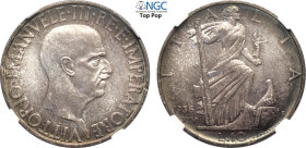 Regno d'Italia, Vittorio Emanuele III (1900-1943), 10 Lire 1936, Ag 27 mm, 10 g, di eccezionale qualità, in Slab NGC MS66+ Top Pop (cert. 6141752002)