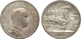 Regno d'Italia, Vittorio Emanuele III (1900-1943), 2 Lire 1911 Quadriga veloce, RR Ag 27 mm, 9,99 g, BB-SPL