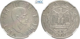 Regno d'Italia, Vittorio Emanuele III (1900-1943), 2 Lire 1939-XVIII Prova, RRRR Pag-253 Ac 29,6 mm, 10 g, in Slab NGC MS63
