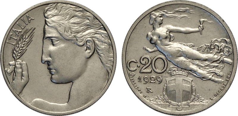 Regno d'Italia, Vittorio Emanuele III (1900-1943), 20 Centesimi 1929, Tiratura: ...