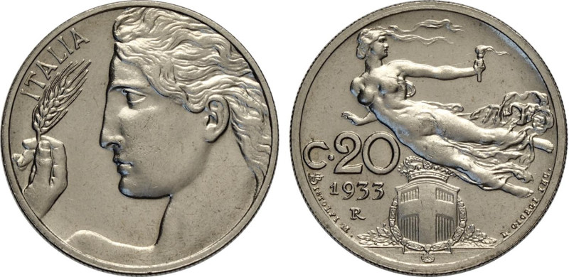 Regno d'Italia, Vittorio Emanuele III (1900-1943), 20 Centesimi 1933, Tiratura: ...