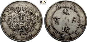 China Chihli, Kuang-hsu (1875-1908), Dollar year 34 (1908), L&M-465 Ag 39 mm, 26,7 g, in Slab PCGS XF-cleaned