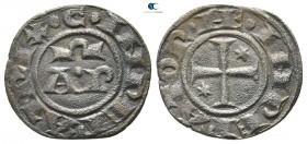 Enrico VI and Costanza AD 1194-1197. Brindisi. Denaro BI