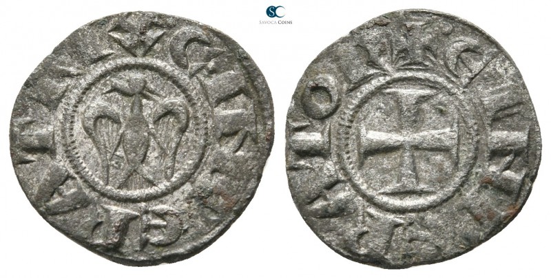 Enrico VI and Costanza AD 1194-1197. Messina
Denaro BI

15 mm.,0,81 g.


...