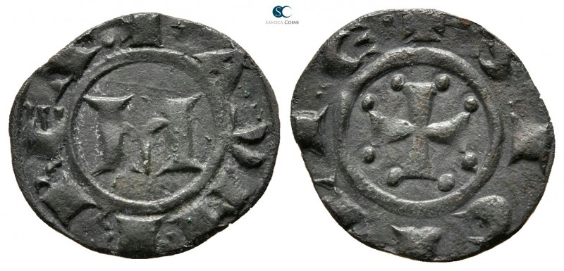 Manfredi AD 1263-1266. Manfredonia
Denaro BI

15 mm.,0,55 g.



very fine