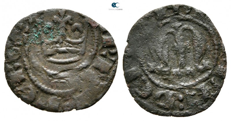 Maria and Martino AD 1396-1402. Messina
Denaro BI

14 mm.,0,50 g.



very...