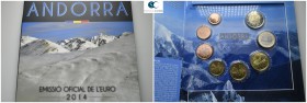 Andorra.  AD 2014. 8 coins 3,88€. Mint Set