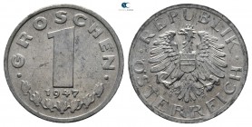 Austria.  AD 1947. Circulation Coin. 1 Groschen 1947