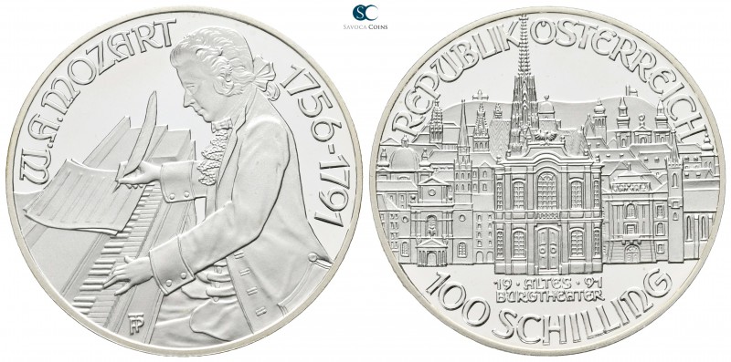 Austria. AD 1991.
100 Schilling

20 g.



proof