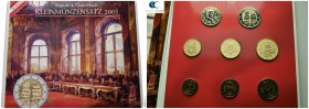 Austria.  AD 2005. 8 coins, 3,88 €. Mint Set
