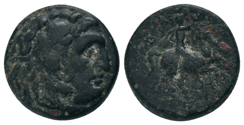KINGS OF MACEDON. Kassander. (305-298 BC). AE. Pella mint(?) Obv: Head of Herakl...