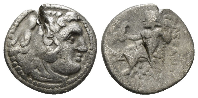 KINGS of MACEDON. Alexander III "the Great" 336-323 BC, Drachm, AR Obv : Head of...