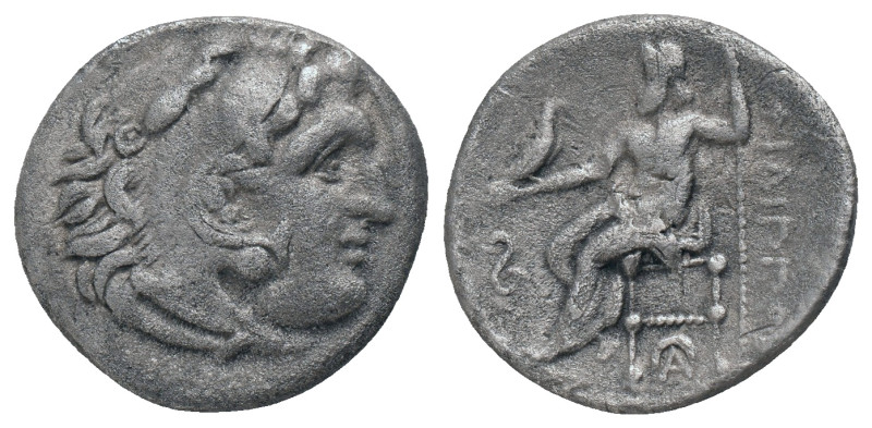KINGS of MACEDON. Alexander III "the Great" 336-323 BC, Drachm, AR. Lampsakos Ob...