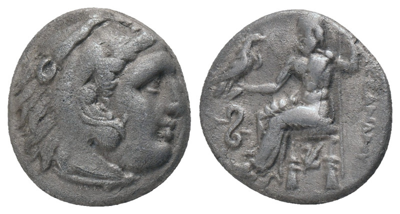 KINGS of MACEDON. Alexander III "the Great" 336-323 BC, Drachm, AR. Lampsakos Ob...