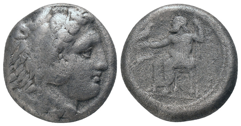KINGS of MACEDON. Alexander III "the Great" 336-323 BC, Tetradrachm, AR
Obv: He...