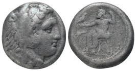 KINGS of MACEDON. Alexander III "the Great" 336-323 BC, Tetradrachm, AR
Obv: Head of Herakles right, wearing lion skin
Rev: AΛΕΞΑΝΔΡΟΥ, Zeus seated ...