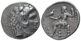 KINGS of MACEDON. Alexander III "the Great" 336-323 BC, Tetradrachm, AR. Babylon?
Obv: Head of Herakles right, wearing lion skin
Rev: AΛΕΞΑΝΔΡΟΥ, Ze...