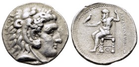 KINGS of MACEDON. Alexander III "the Great" 336-323 BC, Tetradrachm, AR. Babylon?
Obv: Head of Herakles right, wearing lion skin
Rev: AΛΕΞΑΝΔΡΟΥ, Ze...