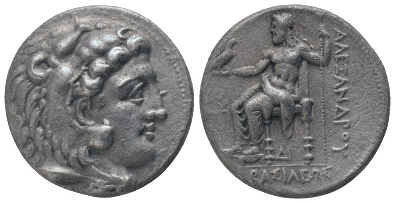 KINGS of MACEDON. Alexander III 'the Great', 336-323 BC. Tetradrachm, Side.
Obv...