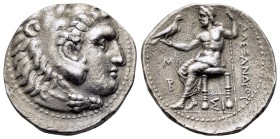 KINGS of MACEDON. Alexander III 'the Great', 336-323 BC. Tetradrachm, Sidon
Obv: Head of Herakles right, wearing lion's skin
Rev: AΛΕΞΑΝΔΡΟΥ BAΣIΛEΩ...