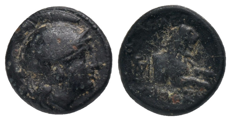 KINGS of THRACE.Lysimachos.(305-281 BC). AE.
Obv : Helmeted head of Athena righ...
