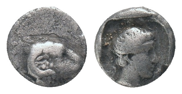 TROAS. Kebren. (387-310 BC). AR. Obol. Obv: Youthful male head right Rev: Ram’s ...