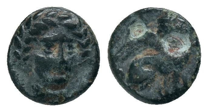 TROAS. Gergis.(4th century BC). AE.
Obv : Laureate head of Sibyl Herophile faci...
