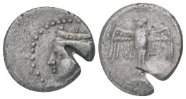 PONTOS. Amisos. (Late 5th-4th centuries BC). AR. Drachm
Obv: Head of Hera left, wearing ornamented stephanos
Rev: Eagle, with spread wings, standing...