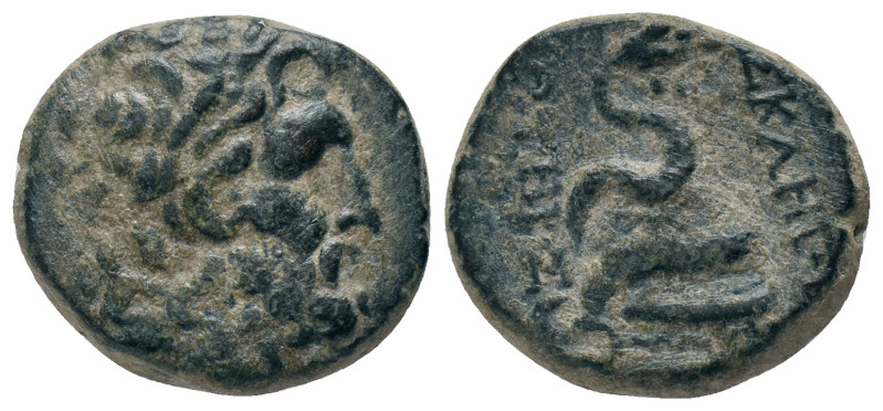 MYSIA. Pergamon. (Mid-late 2nd century BC). AE Obv: Laureate head of Asklepios r...