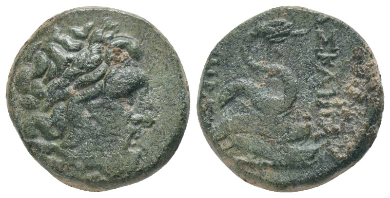 MYSIA. Pergamon. (Mid-late 2nd century BC). AE Obv: Laureate head of Asklepios r...