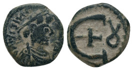 JUSTIN I.(518-527).Constantinople.Pentanummium.

Condition: Good very fine
Weight: 2.25 g
Diameter: 13.96 m