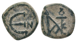 JUSTIN II (565-578).Cyzicos.Pentanummium.
Obv : Monogram.
Rev : Large Є; K to right.
Sear 375

Condition: Good very fine
Weight: 2.34 g
Diamete...